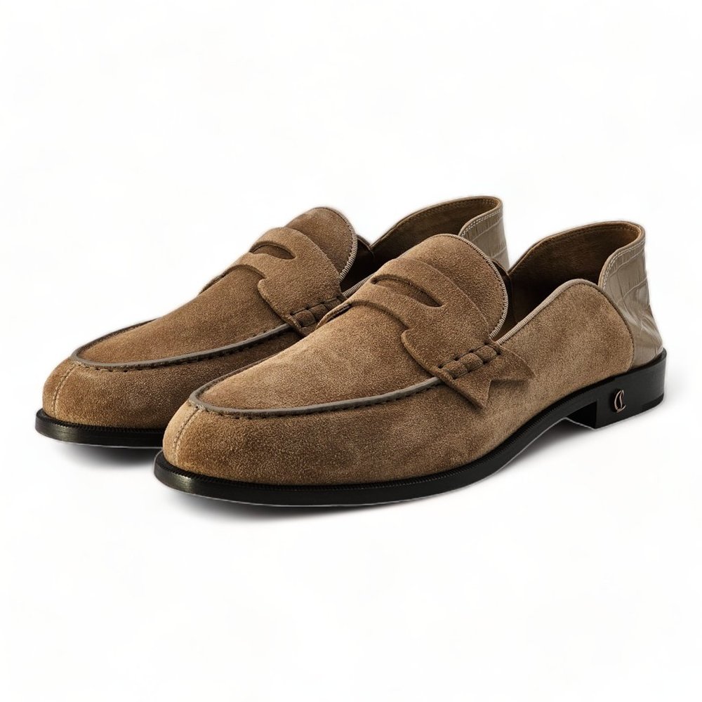 Christian Louboutin Penny No Back Suede Brown - Picture 2 of 9